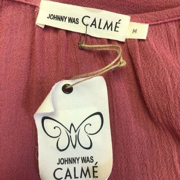 Johnny Was Calme Gauze Split Top M - Picture 10 of 12